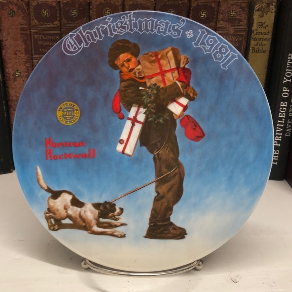 0483 Vintage Norman Rockwell Christmas 1981 Plate